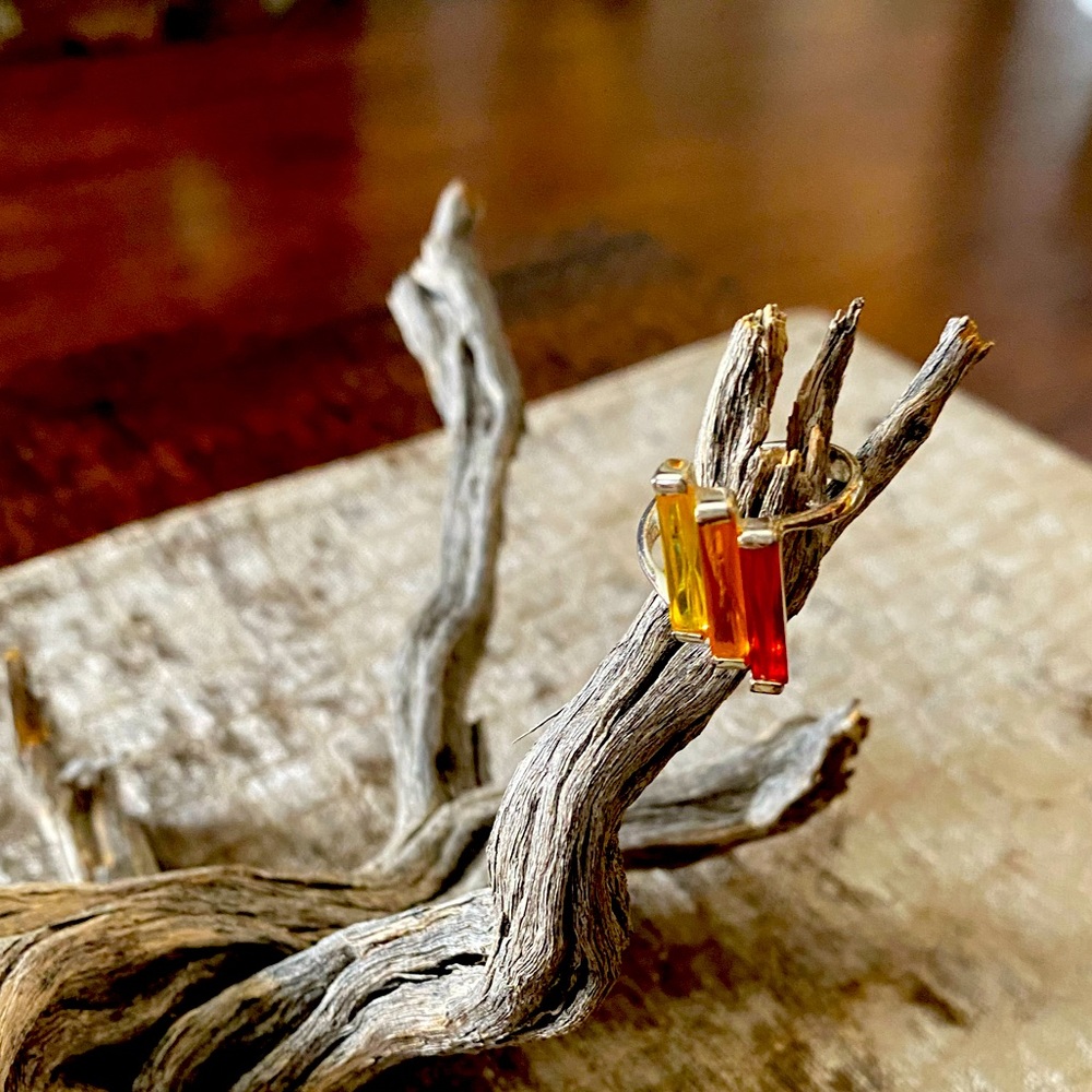 Sterling Silver Citrine Ring size 8
